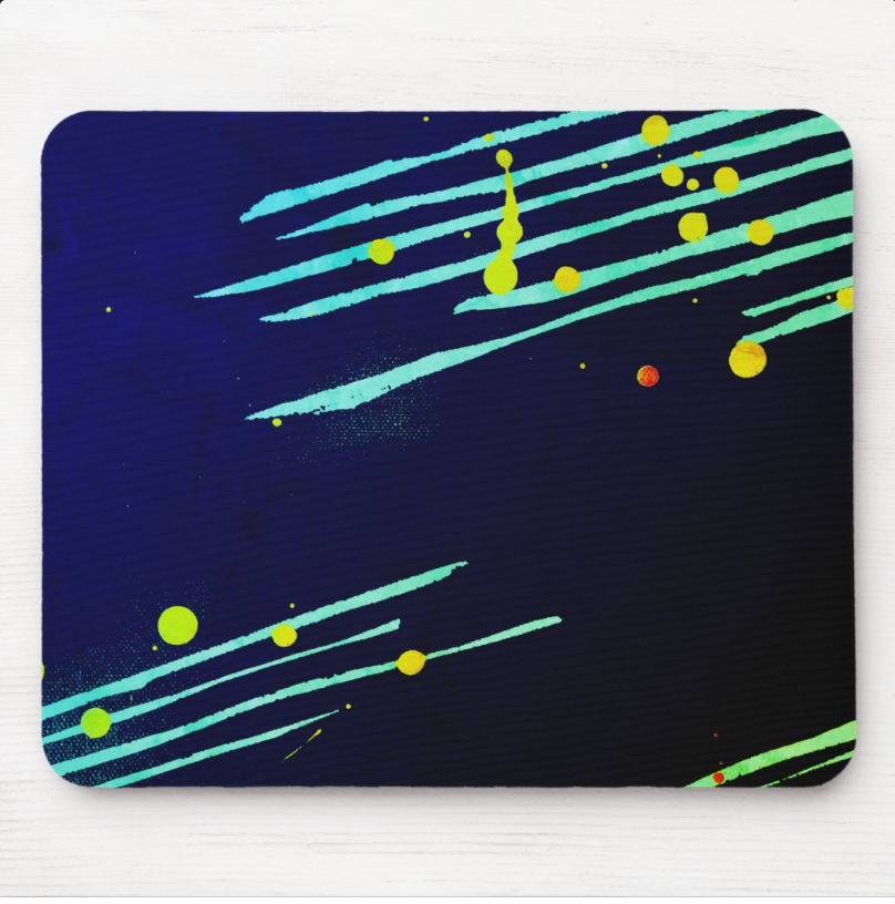 Midnight Bloom (Seafoam Green) Mousepad